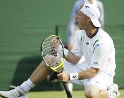 
Australia's Lleyton Hewitt, above, fist-pumped his way to a first-round win over Robin Haase of the Netherlands. Associated Press
 (Associated Press / The Spokesman-Review)