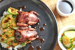 Sous vide Peking dove with pickled veggies (Courtesy)