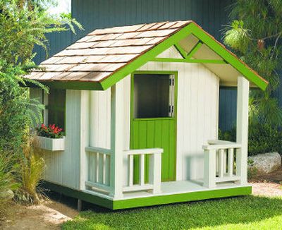 
The playhouse plan measures 6 feet square and stands about 6 feet tall. 
 (U-BILD / The Spokesman-Review)