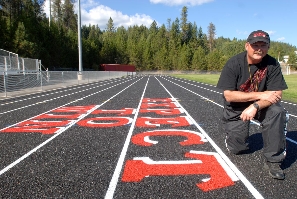 Newport track coach Barry Sartz helped impart to his community a vision of a refurbished Don Ellersick Memorial Field.  (Jesse Tinsley / The Spokesman-Review)