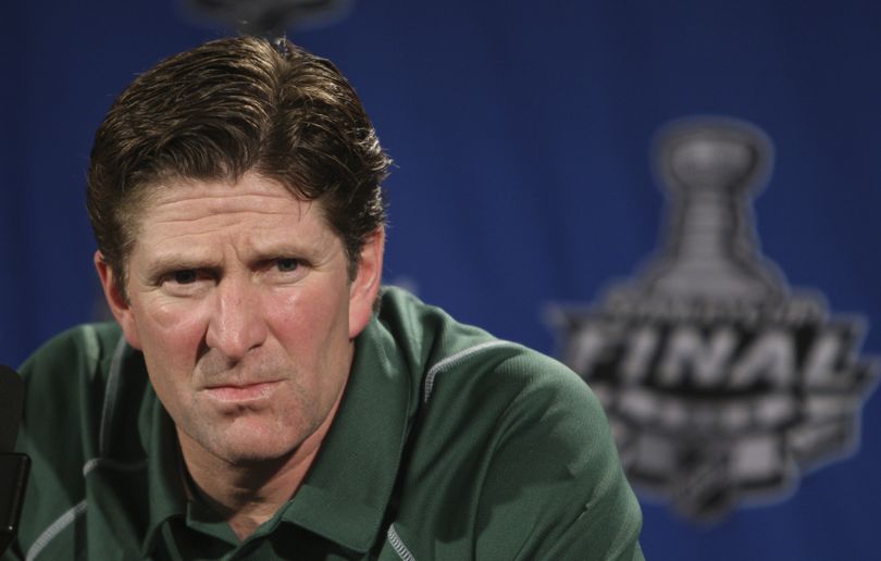 Former Spokane Chiefs coach Mike Babcock signed a four-year extension with the Red Wings on Monday. (Carlos Osorio / Associated Press)