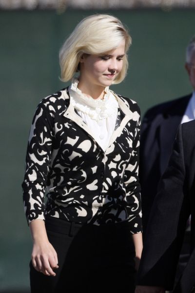 Elizabeth Smart leaves federal court Thursday after testifying at a competency hearing for her alleged kidnapper.  (Associated Press / The Spokesman-Review)