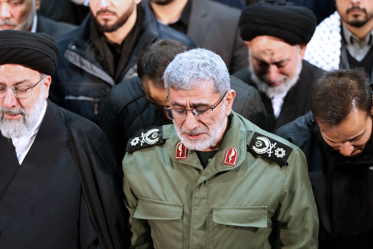 FILE - In this photo released by the official website of the Office of the Iranian Supreme Leader, Gen. Esmail Ghaani, newly appointed commander of Iran