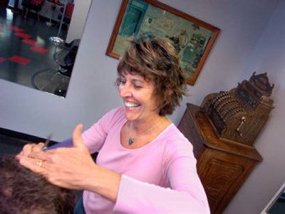 
After 22 years in the Lincoln Building and five more next door, Betty Brown has moved her barber shop to the skywalk level of the Washington Mutual Building.  
 (Christopher Anderson/ / The Spokesman-Review)