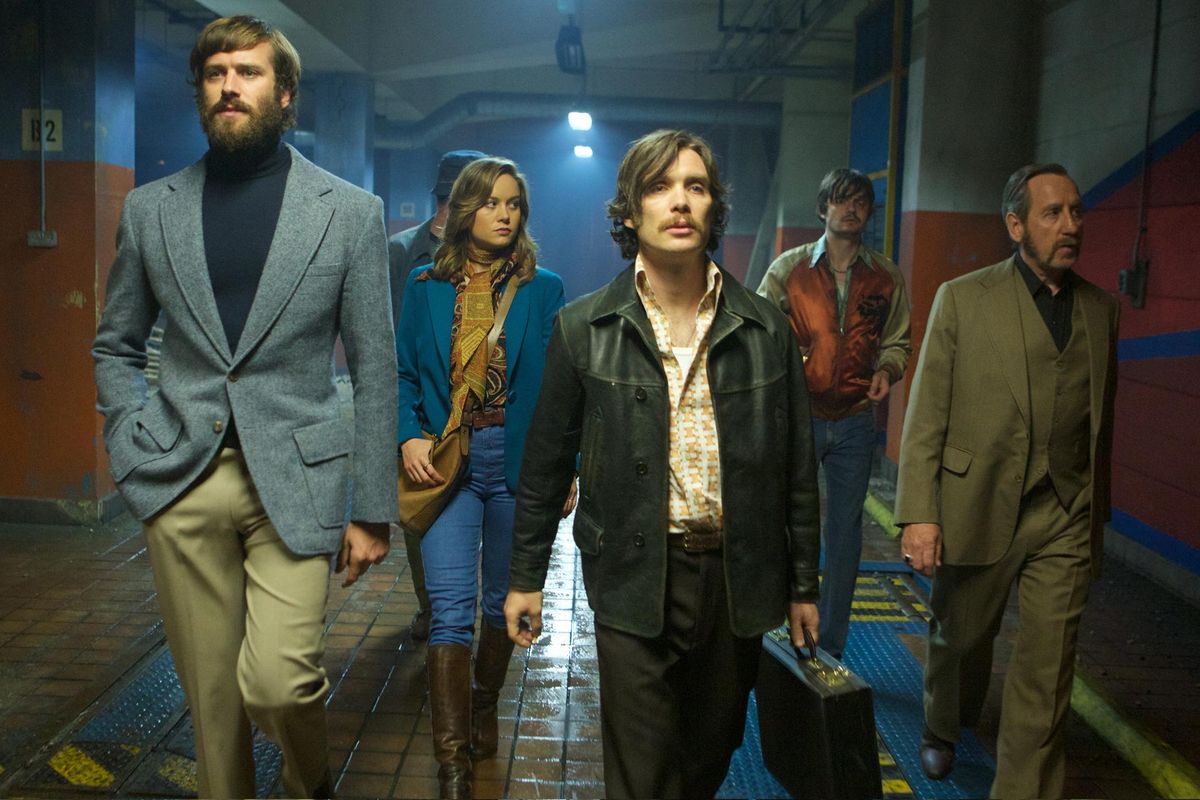 Armie Hammer, Brie Larson, and Cillian Murphy appear in "Free Fire." (A24)