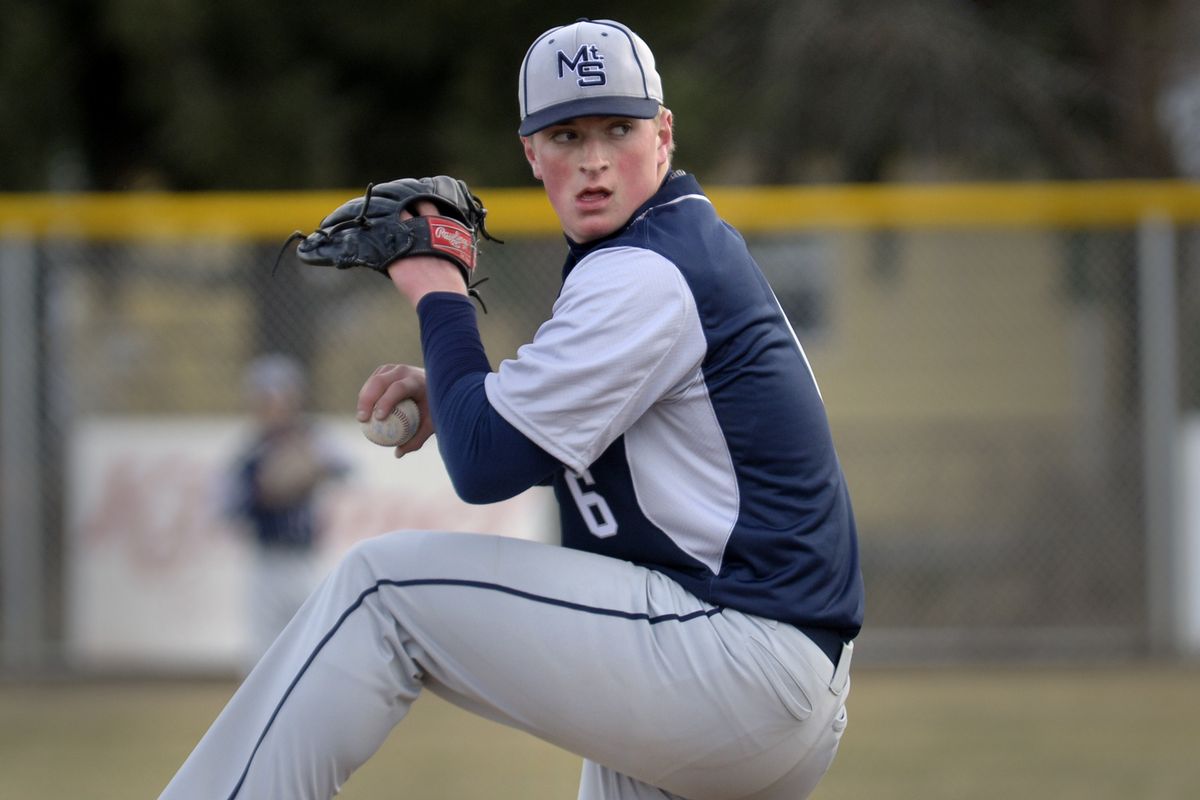 Mt. Spokane ace Drew Rasmussen, who throws in the low 90s, is headed to Oregon State to play baseball. (Jesse Tinsley)