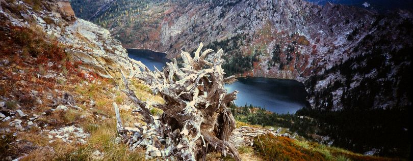 Stevens Lake, left, and upper Stevens Lake are popular North Idaho hiking destinations near Lookout Pass. (Chic Burge)