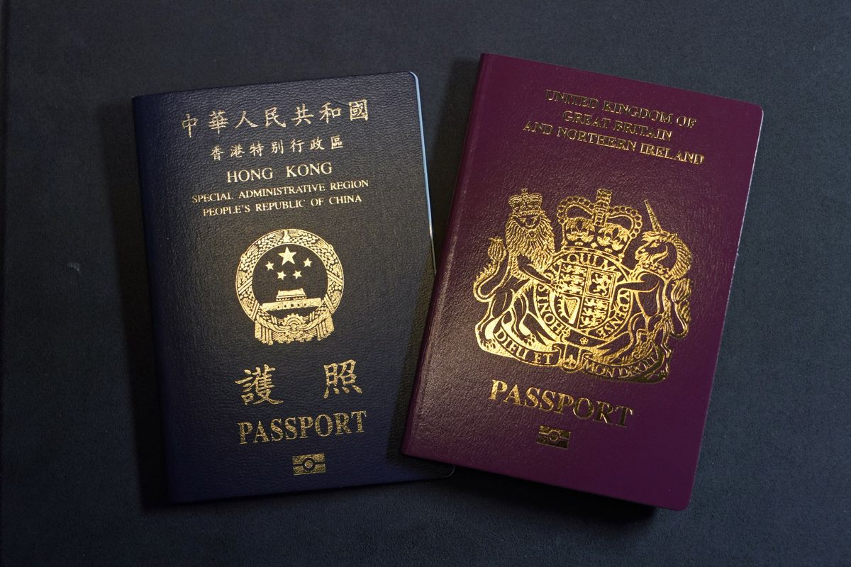 A British National Overseas passports (BNO) and a Hong Kong Special Administrative Region of the People