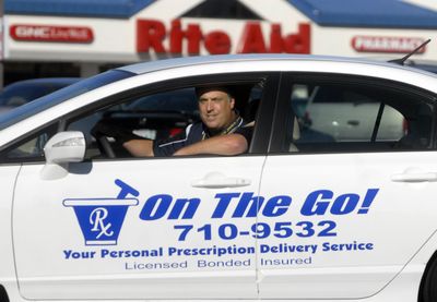 Jim Gibson has started a new business, RX On The Go!, a delivery service of prescription medications to people.  (J. BART RAYNIAK / The Spokesman-Review)