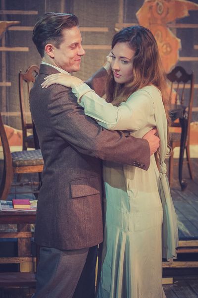 Nich Witham stars as Jim and Aubrey Davis as Laura in the Modern Theater’s “The Glass Menagerie.”