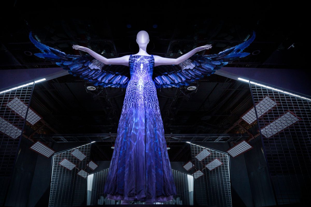The Mockingjay’s dress is featured in “The Hunger Games: The Exhibition” at MGM Grand in Las Vegas. (David Pichette / Mainstage Multimedia)