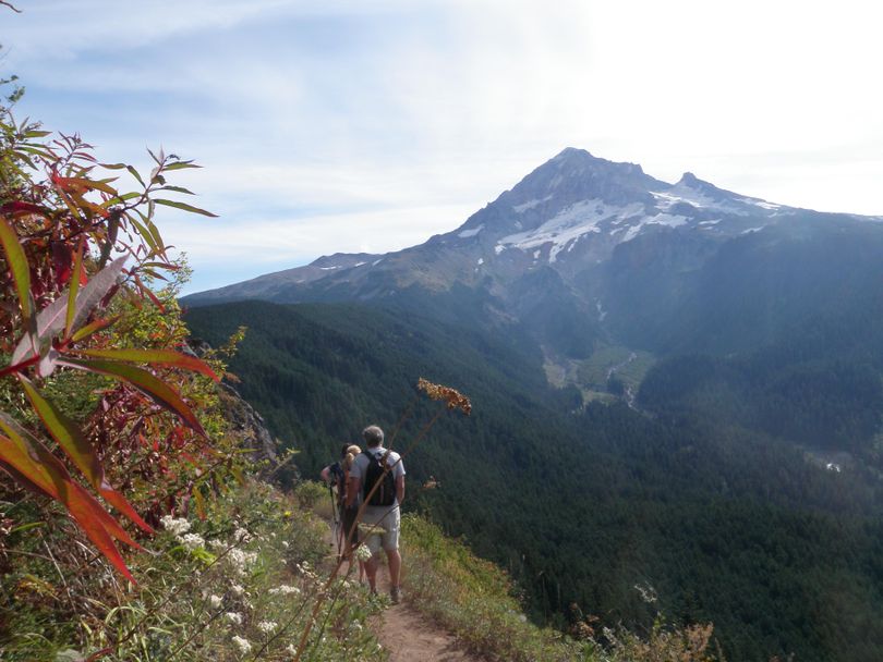 Three hikers traveled the Timberline Trail around Mount Hood during September 2013. (Eric Gjonnes / Associated Press)