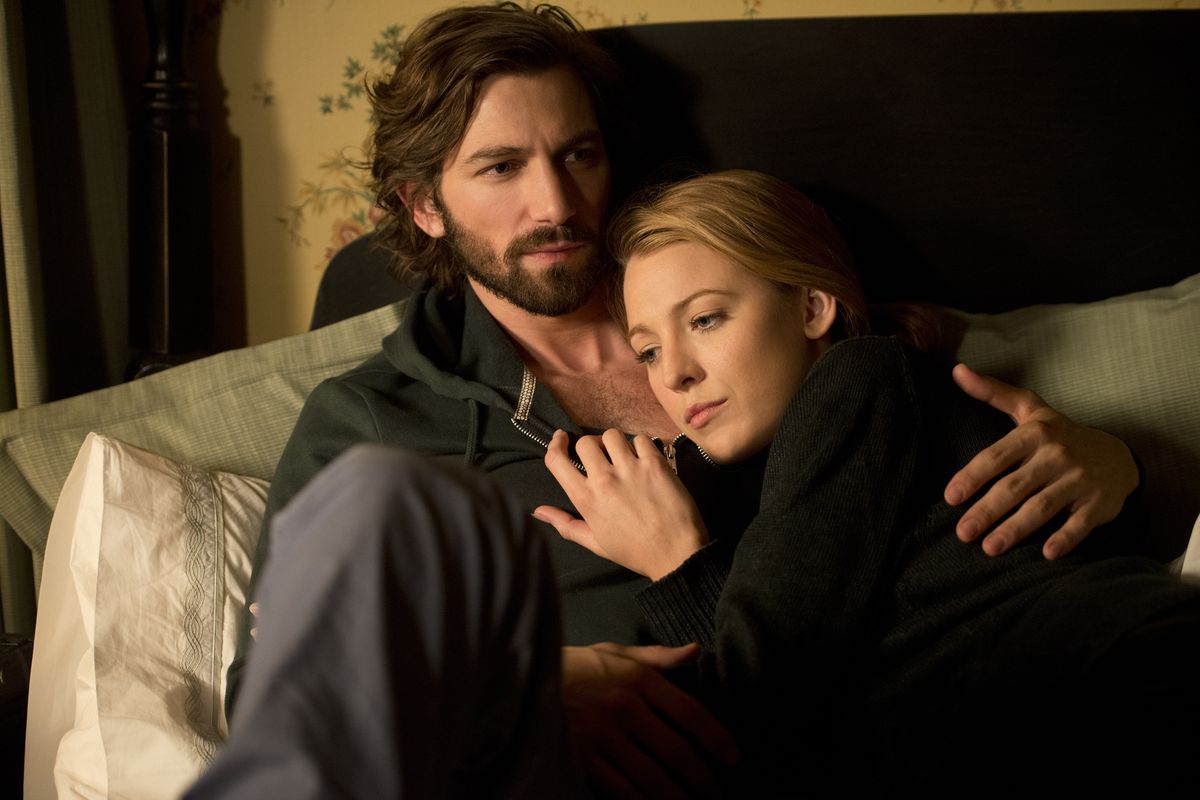 Michiel Huisman, left, and Blake Lively in “The Age of Adaline.” The film also features Harrison Ford, below.