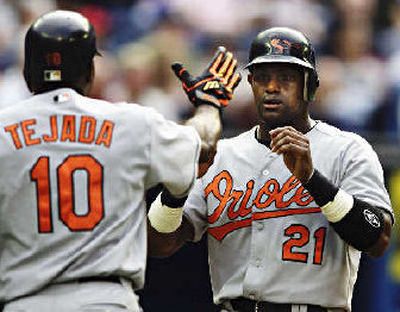 
Baltimore's Sammy Sosa, right, has not lived up to expectations with the Orioles.
 (Associated Press / The Spokesman-Review)