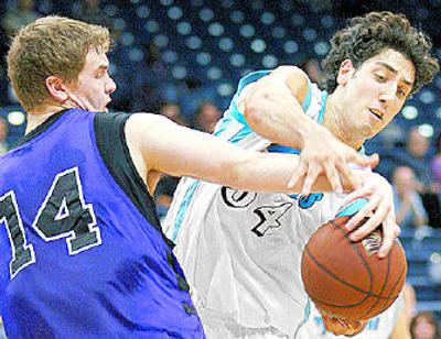 
San Diego's Nir Cohen, right, scored 23 points against Portland on Saturday. 
 (Associated Press / The Spokesman-Review)