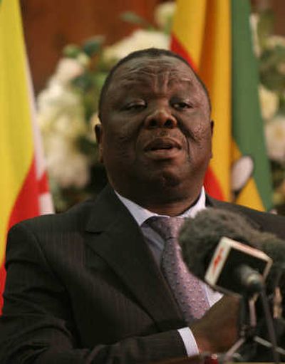 
Zimbabwe opposition  leader Morgan Tsvangirai speaks at a news conference Saturday in Pretoria, South Africa. Associated Press
 (Associated Press / The Spokesman-Review)