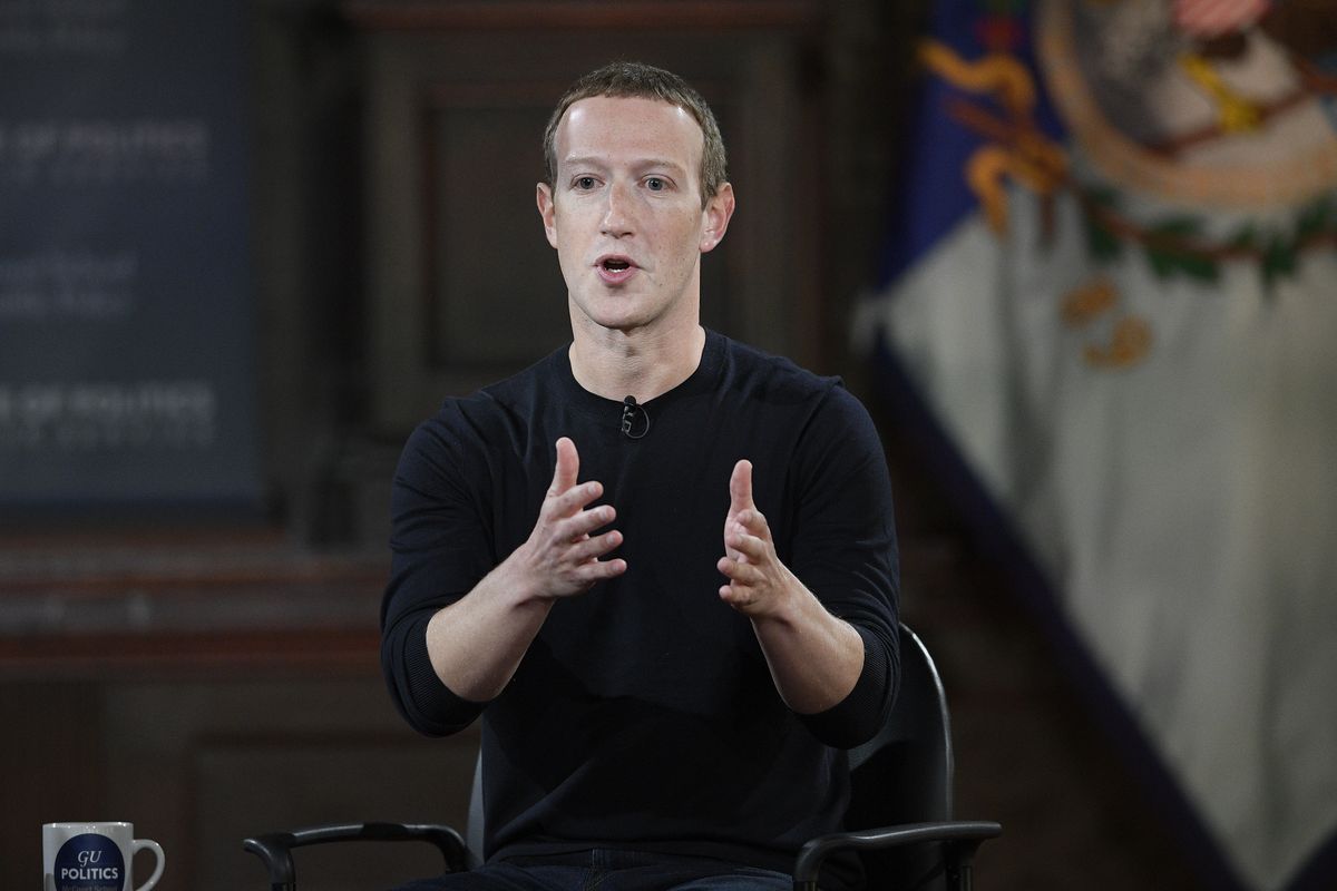 In this Thursday, Oct. 17, 2019 photo, Facebook CEO Mark Zuckerberg speaks at Georgetown University, in Washington. Florida lawmakers, including Gov. Ron DeSantis, intensified their battle with Facebook, Twitter and Silicon Valley when they announced new proposals Tuesday, Feb. 2, 2021, aimed at reigning in platforms they accuse of squelching the free speech of conservatives. On a call with analysts the week before, Zuckerberg said the social media giant was attempting to “turn down the temperature and discourage divisive conversations and communities."  (Nick Wass)