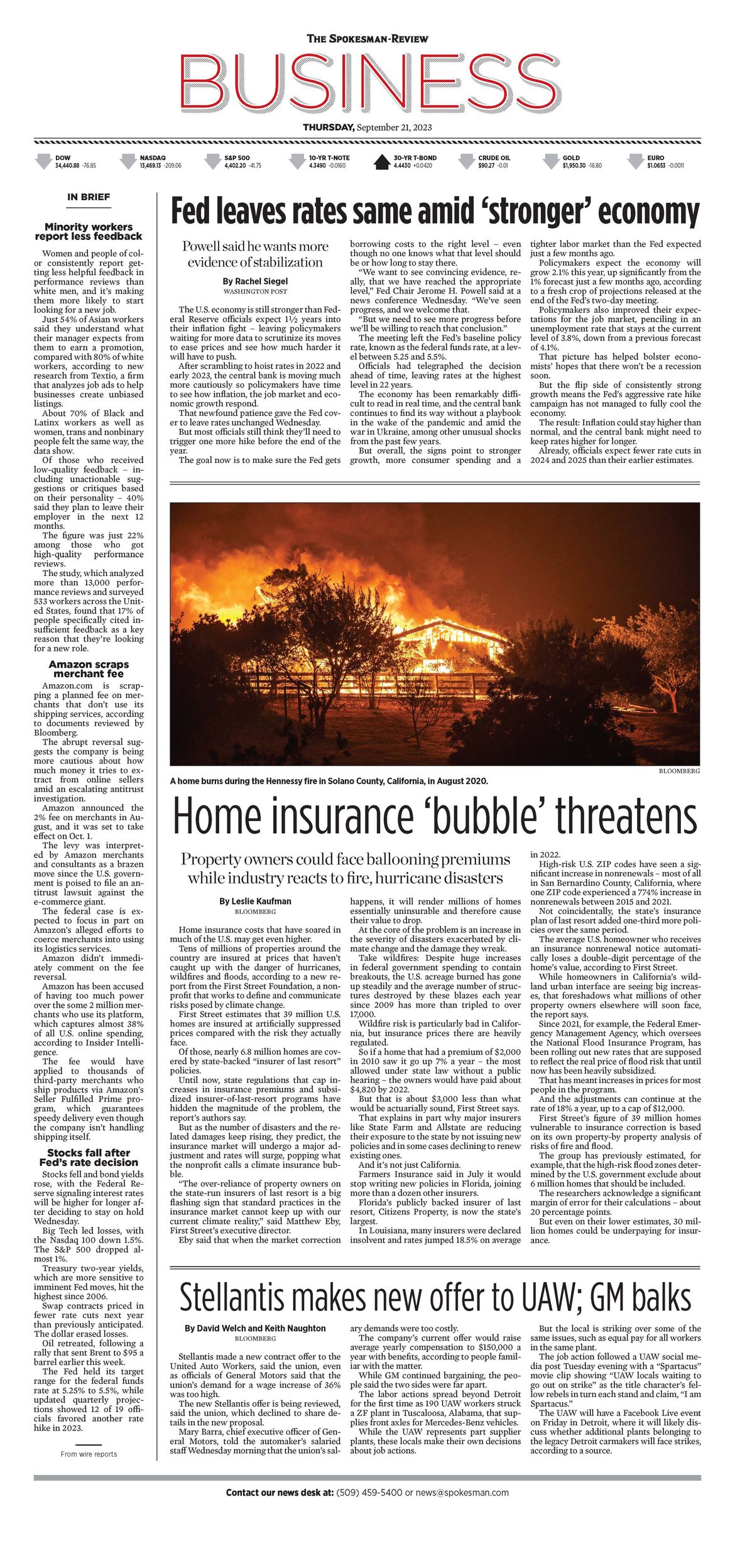 Business Front Page for Sept. 21, 2023 | The Spokesman-Review