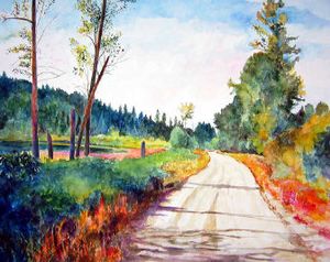 
L.R. Montgomery's watercolor painting "Trail of the Coeur d'Alenes Near Rose Lake" is part of his new landscape series on "Why We Live in the Northwest – Places People Love."  
 (Courtesy of L.R. Montgomery / The Spokesman-Review)