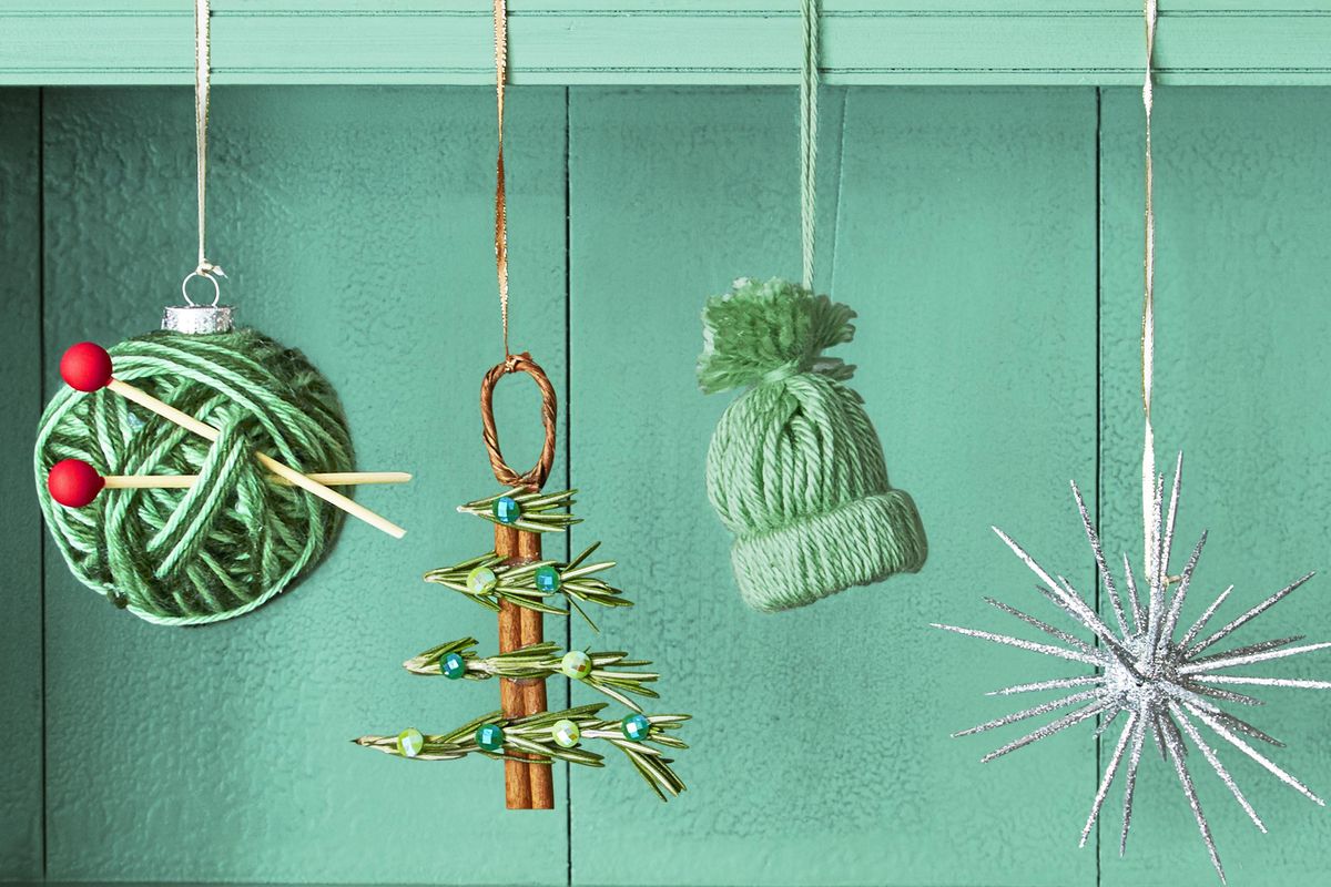 Ornaments can be made using simple items around the house, such as toothpicks, yarn and cinnamon sticks. (Erika LaPresto/Woman