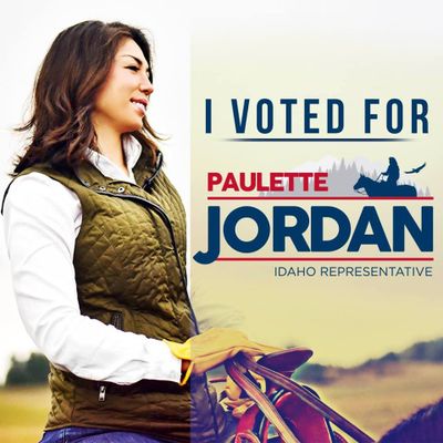 Paulette Jordan campaign flyer from her official Facebook wall.