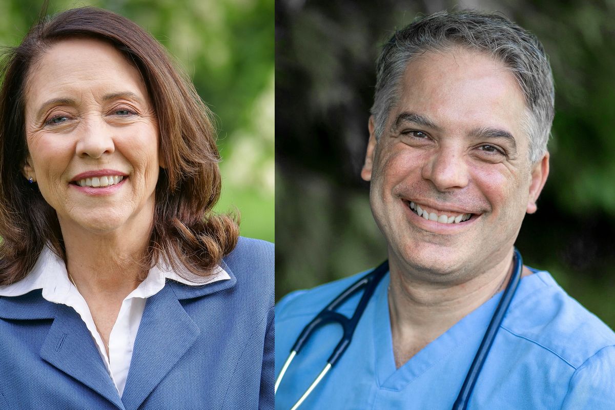Sen. Maria Cantwell, a Democrat, and Dr. Raul Garcia, a Republican, are running along with 10 other candidates in Washington’s 2024 primary election. The top two finishers in the Aug. 6 vote will advance to November’s general election.  (Courtesy of the Cantwell and Garcia campaigns)