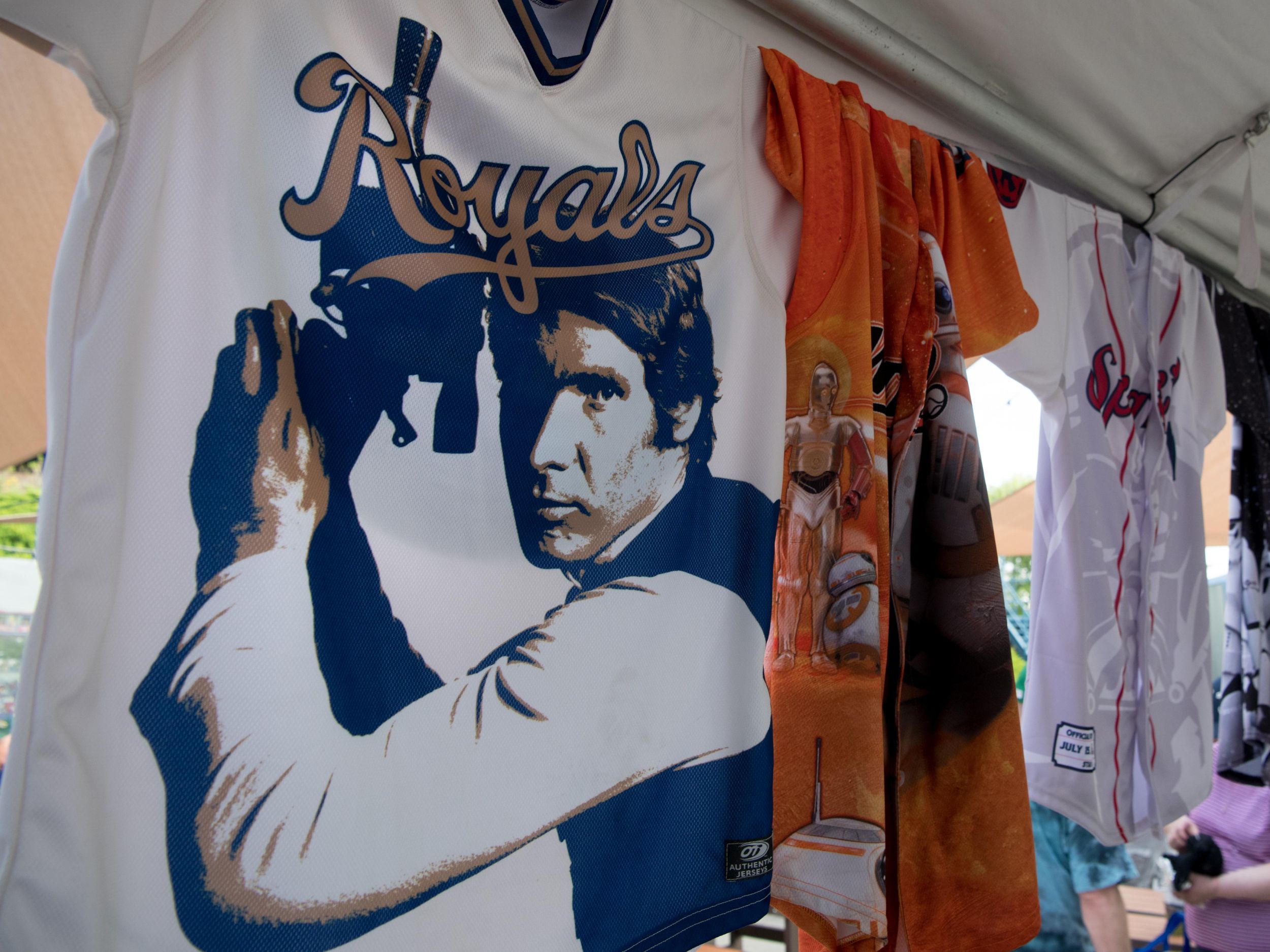 Spokane Indians - Autographed jerseys from Star Wars Night