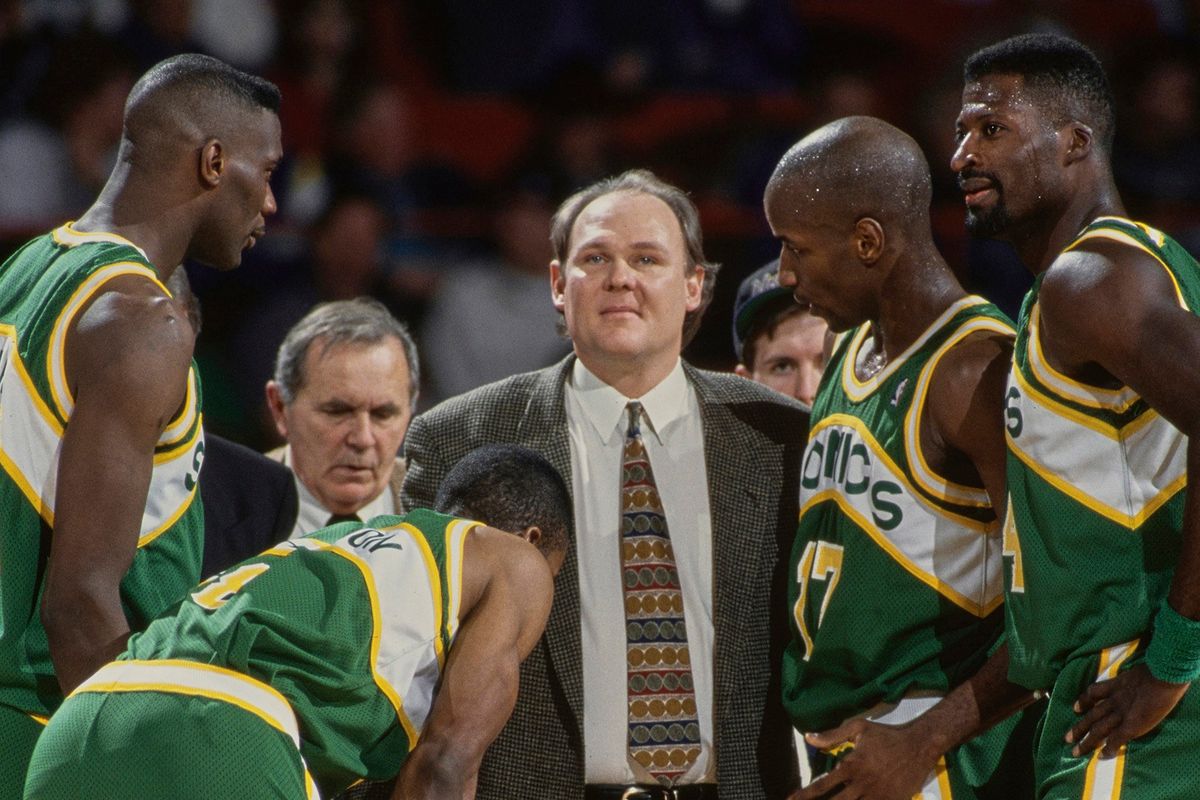 Coach George Karl, pictured during a 1993 game against the Denver Nuggets, took the Seattle SuperSonics to the NBA Finals in 1996. (Tribune News Service)