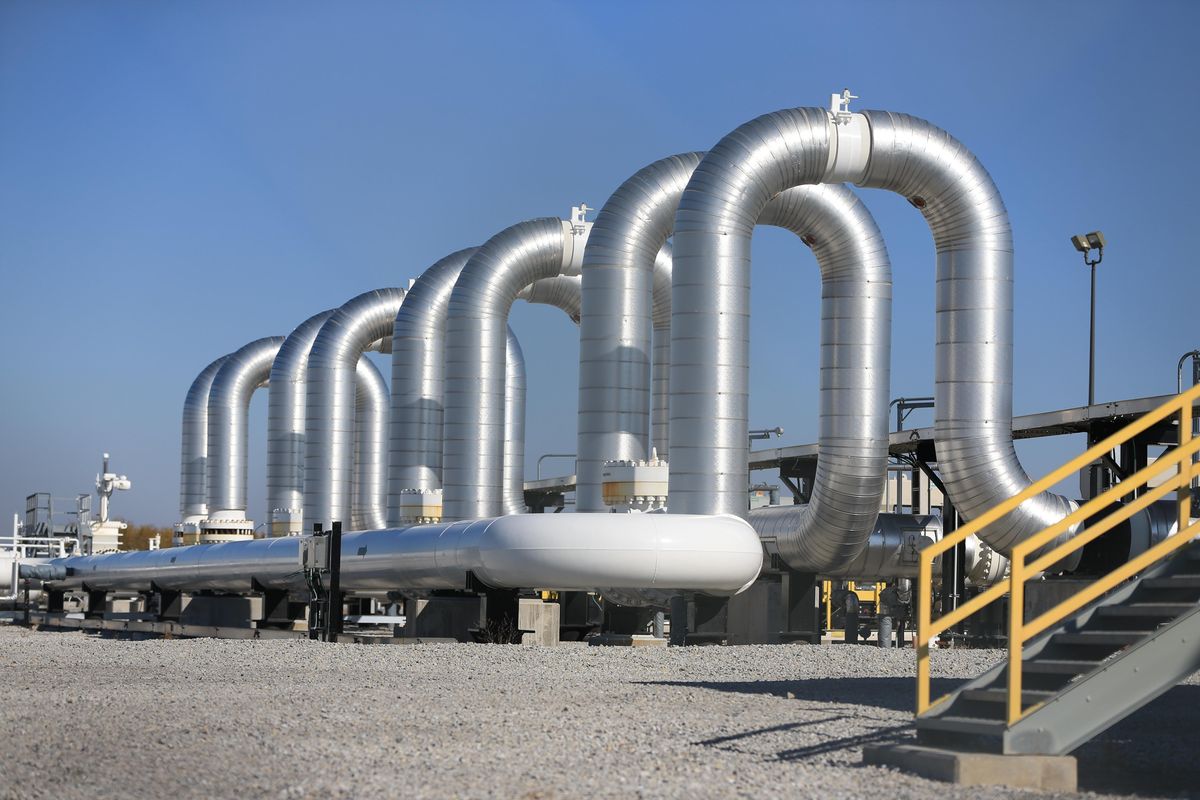 In this Nov. 3, 2015, file photo, the Keystone Steele City pumping station, into which the planned Keystone XL pipeline is to connect to, is seen in Steele City, Neb. (Nati Harnik / Associated Press)