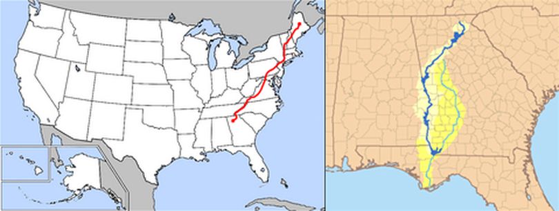Maps of Appalachian Trail and Chattahoochee River in the southeastern United States. (Trust for Public Lands)