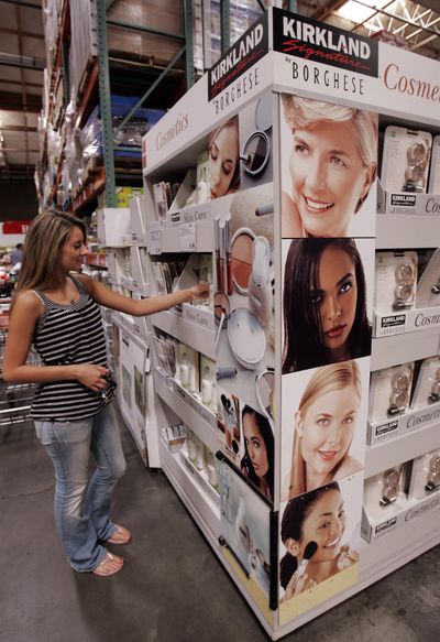 A shopper looks at cosmetics at Costco in Mountain View, Calif. (Associated Press / The Spokesman-Review)