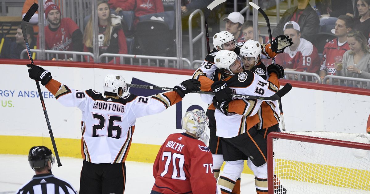 NHL Capsules Pontus Aberg scores twice in 3rd, Ducks beat Caps 65 The SpokesmanReview