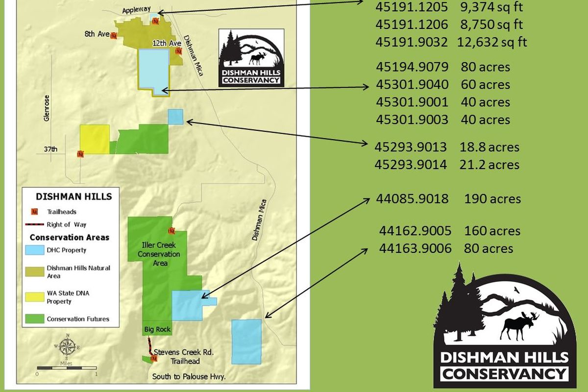 The Dishman Hills Conservancy is working on land acquisitions or easements to connect conservation areas in the Dishman Hills of Spokane Valley for wildlife movements and nonmotorized recreation. (Dishman Hills Conservancy)