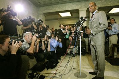 
Rep. William Jefferson, D-La., gives a news conference, Monday. 
 (Associated Press / The Spokesman-Review)