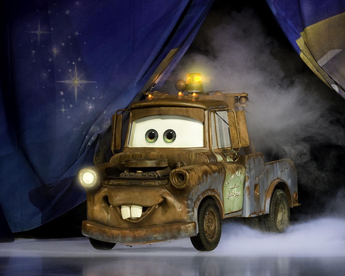 Yes, even Tow Mater makes the trek from Radiator Springs to the Spokane Arena for “Worlds of Enchantment.”
