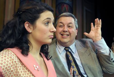 Jessi Little, left, as Nanette, and Robert Wamsley, right, as Jimmy Smith, star in Spokane Civic Theatre’s production of “No, No, Nanette.”  (Christopher Anderson / The Spokesman-Review)