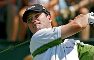 
Zach Johnson watches a drive during the third round at the International golf tournament in Castle Rock, Colorado.
 (Associated Press / The Spokesman-Review)