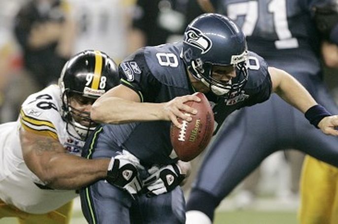 Super Bowl XL Media Day, Portrait of Seattle Seahawks Lofa Tatupu