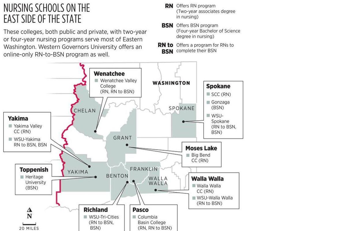 There are nursing schools in seven counties in Eastern Washington. (Molly Quinn / The Spokesman-Review)