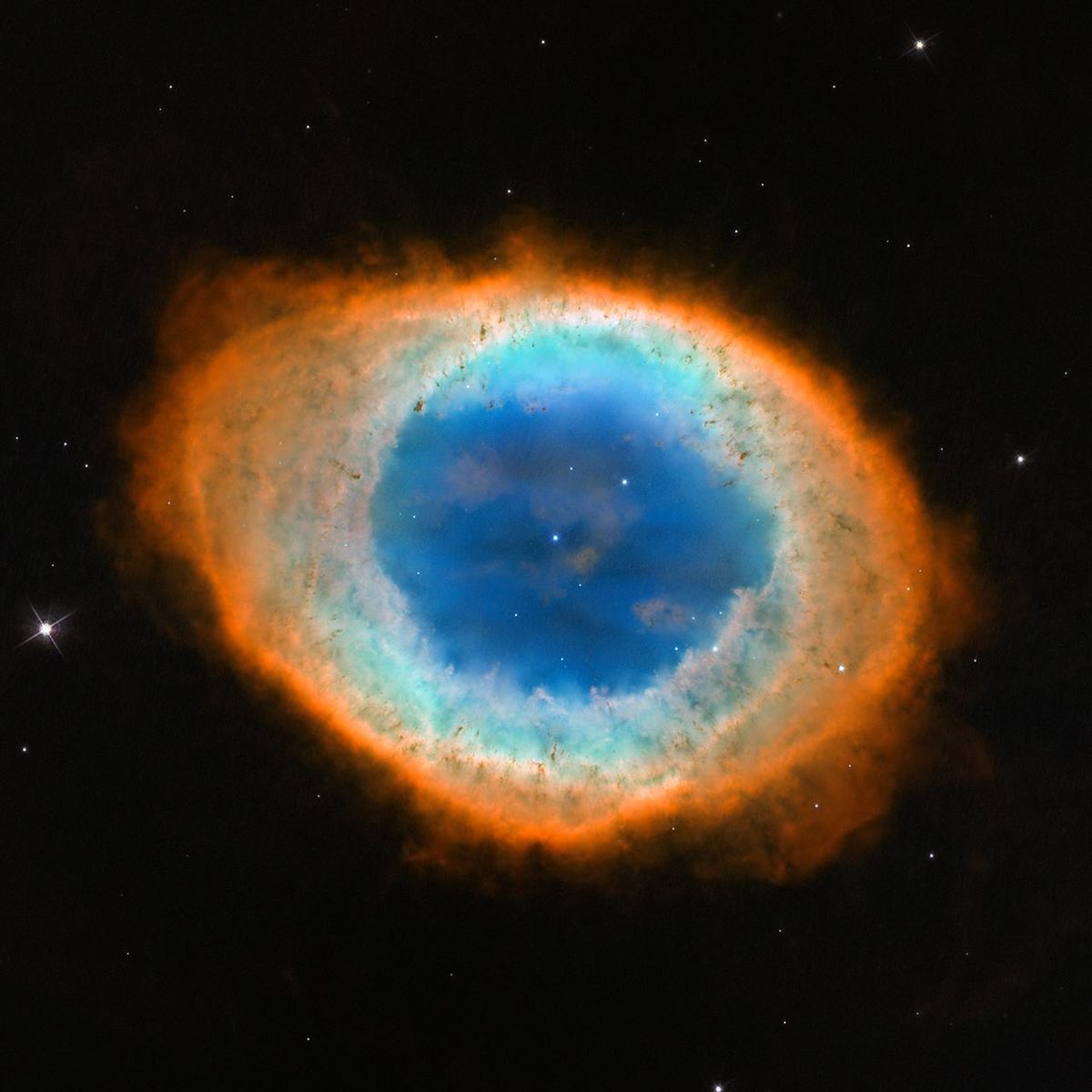 A ring nebula is shown in this image from the Hubble Space Telescope. (NASA)