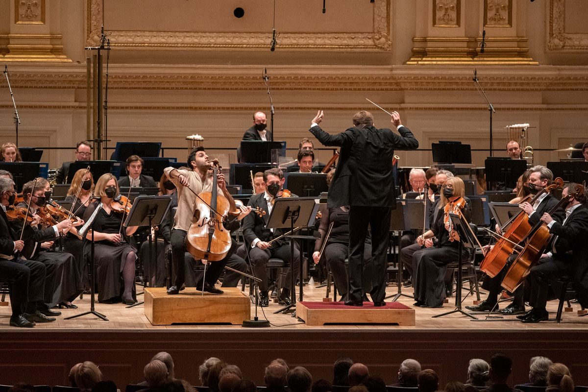 This image provided by Carnegie Hall shows the Royal Philharmonic Orchestra conducted by Vasily Petrenko on Jan. 31, 2022, at Carnegie Hall in New York.  (Richard Termine)