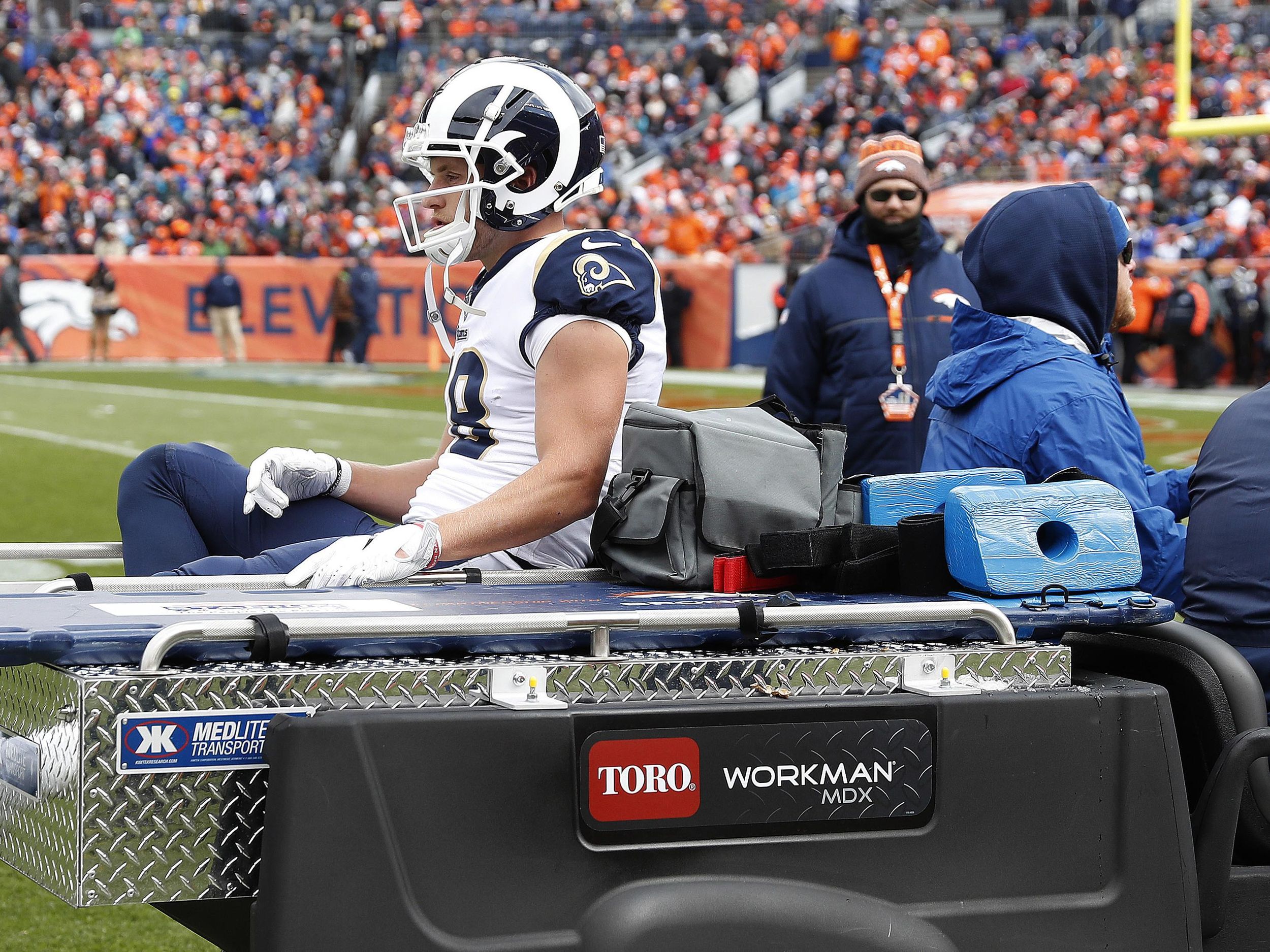 Rams WR Cooper Kupp carted off after horse-collar tackle, but