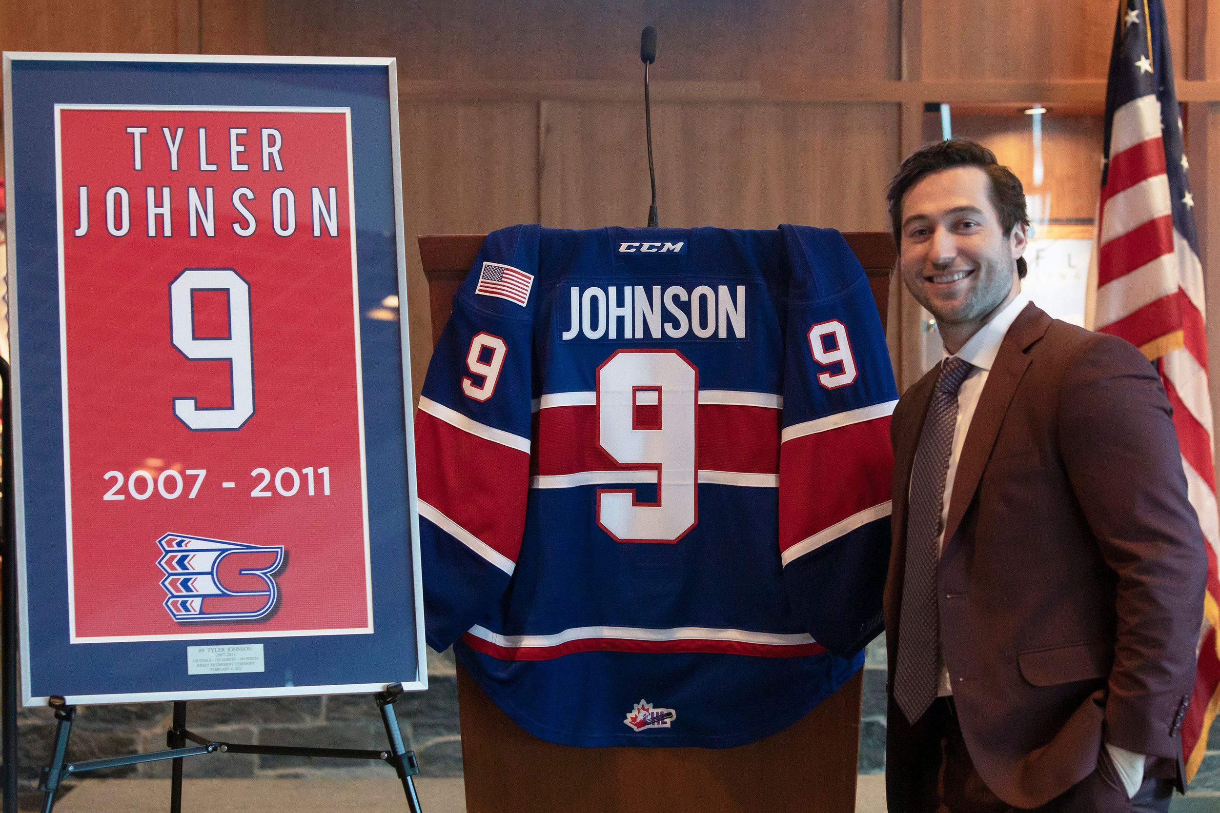 Blackhawks' Tyler Johnson to Have Jersey Retired by Spokane Chiefs