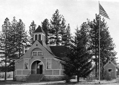 
A photo of Chester School taken in 1930. The structure was orignially called Plouf Gulch School. In 1893 it was renamed Chester. In 1955 Chester School was closed after consolidating with the Central Valley School District. A teacher's cottage, now used as a day care center, remains in the community.
 (PHOTO COURTESY OF LEO OESTREICHER / The Spokesman-Review)