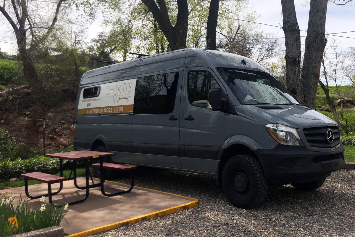 More RVs and vans have adopted the practice of putting their online presence out there on the vehicles. (Leslie Kelly)