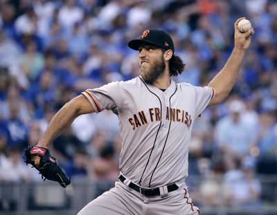 Madison Bumgarner is on DL for the first time. (Charlie Riedel / Associated Press)