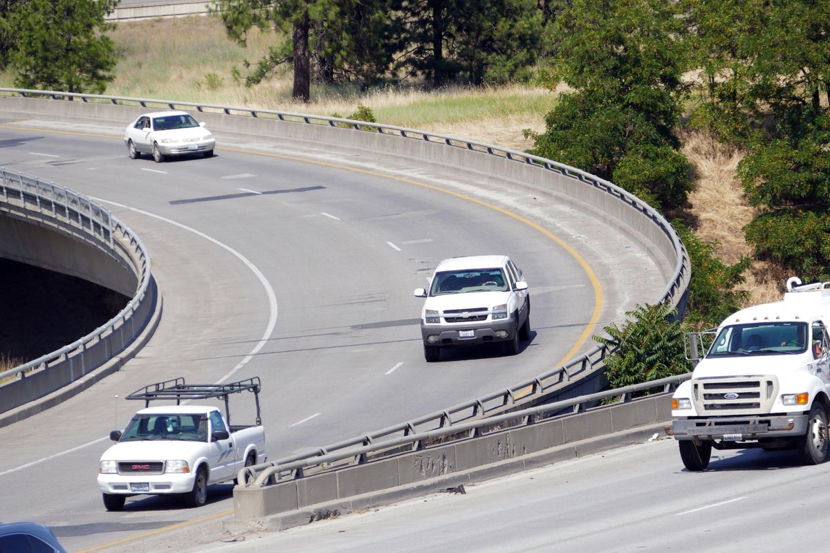 The Hamilton Street on-ramp to Interstate 90. (Jesse Tinsley / The Spokesman-Review)
