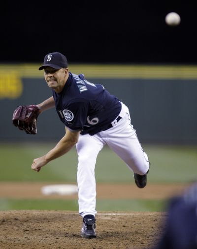 Jarrod Washburn allowed only Nick Markakis’ fourth-inning single in a 5-0 Seattle victory over Baltimore. (Associated Press / The Spokesman-Review)