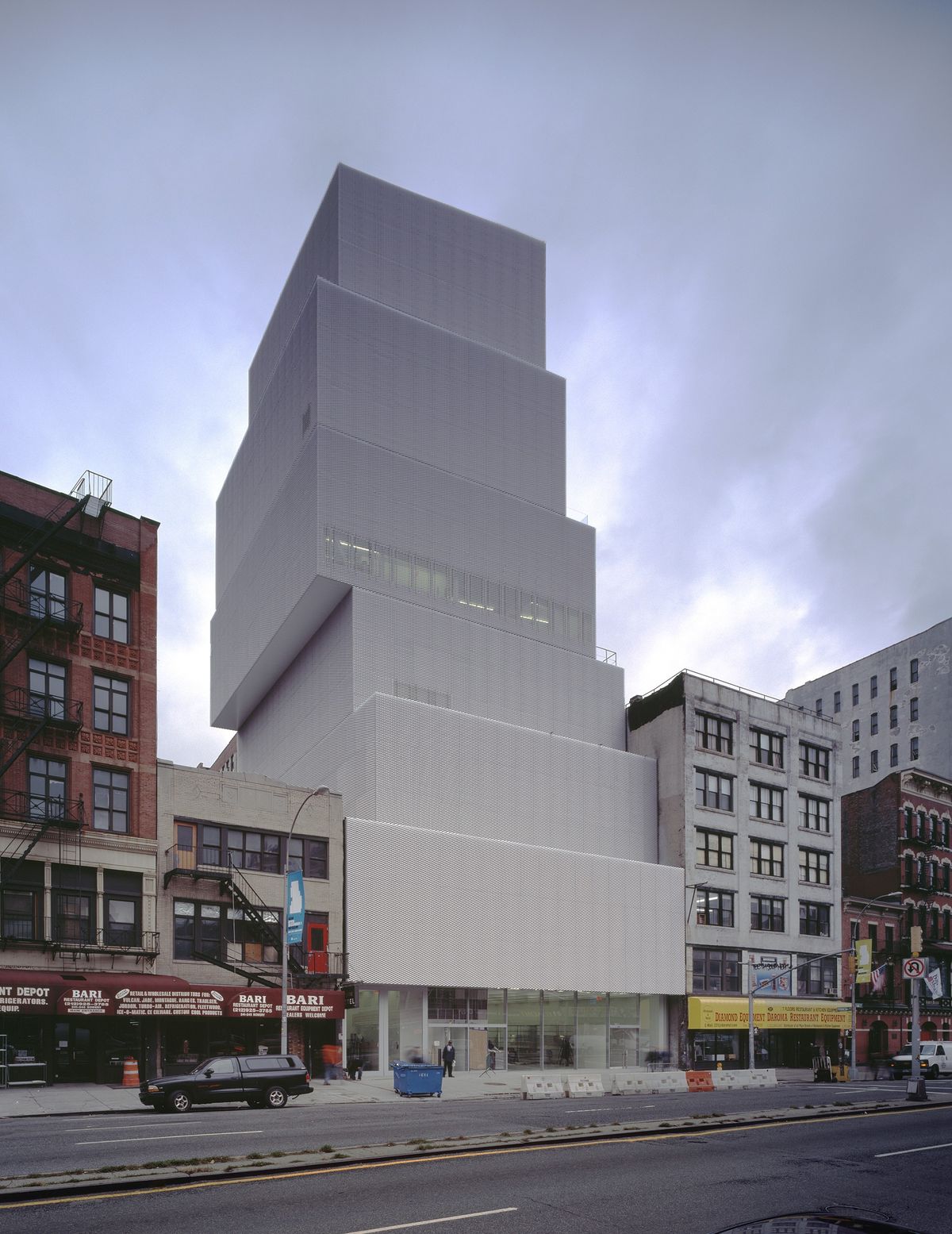 This image provided by SANAA shows the New Museum of Contemporary Art in New York, designed by the Pritzker winners.  (Associated Press)
