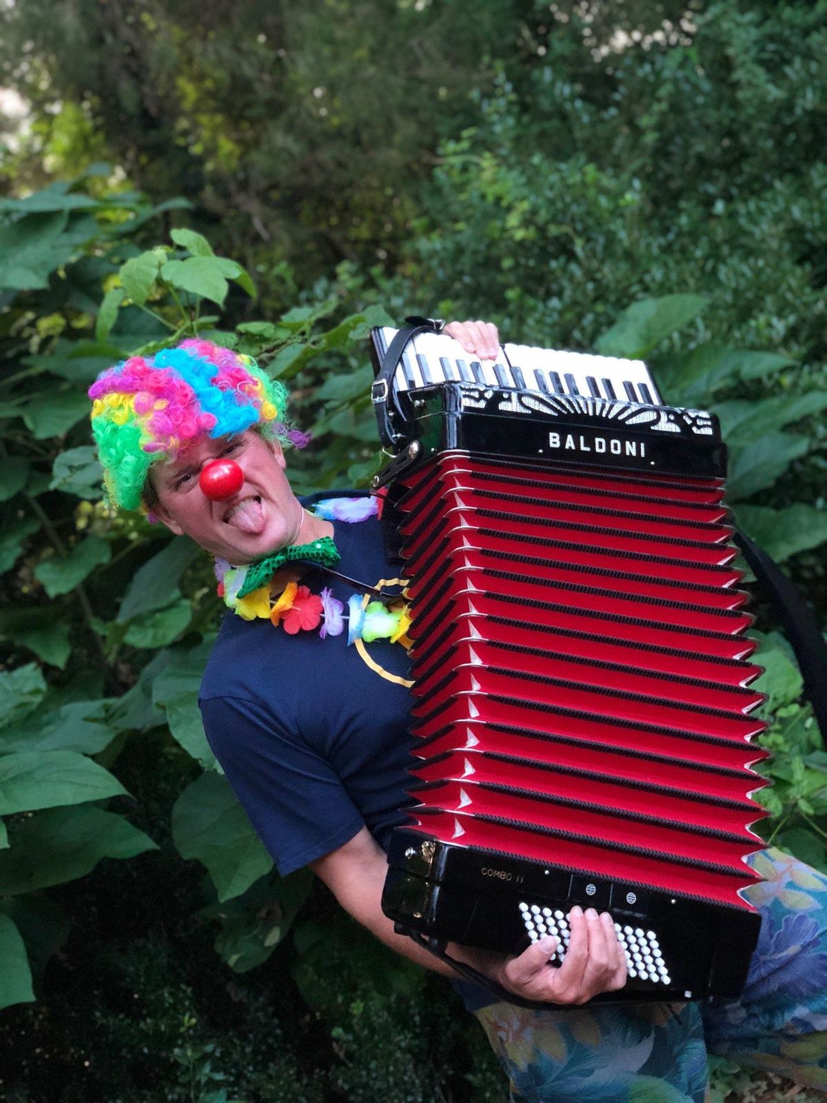 Justin Beights, of Charlottesville, Virginia, says he’s assembling a small army of accordion-playing clowns to fight hate in North Idaho. (Courtesy of Justin Beights)